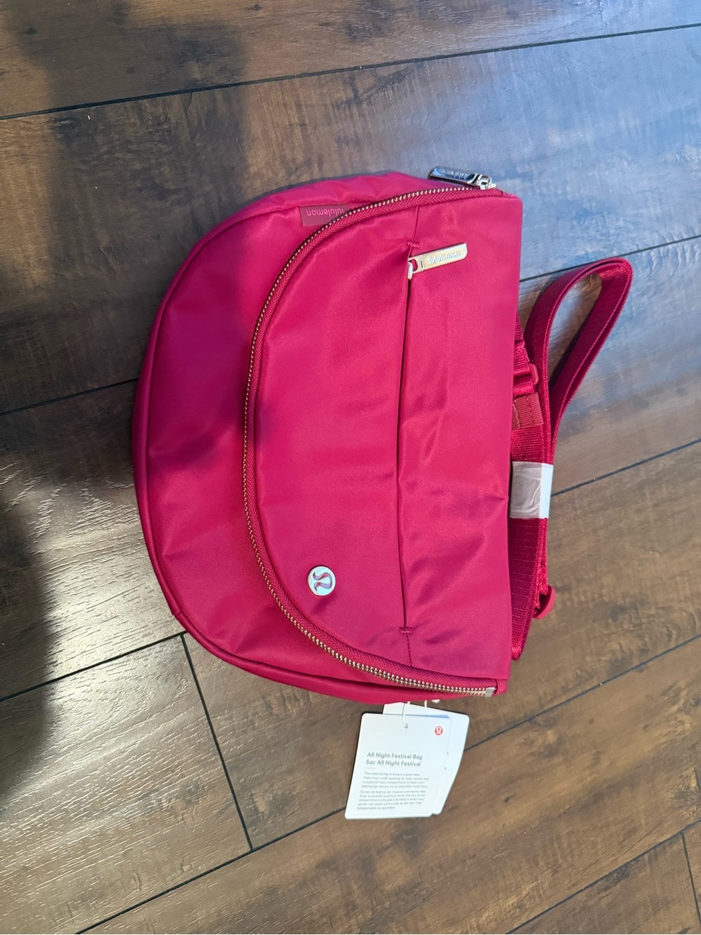 lululemon All Night Festival Bag in Berry Rumble Gold